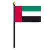 United Arab Emirates Flag on Staff, 4x6", Poly