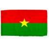 Burkina Faso Flag w/pole hem, 4x6', Nylon