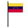 Venezuela Flag on Staff, 8x12", Polyester