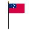 Western Samoa Flag on Staff, 4x6", Polyester