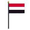 Yemen Flag on Staff, 4x6", Polyester
