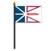 Newfoundland Flag on Staff, 4x6", Polyester