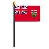 Ontario Flag on Staff, 4x6", Polyester
