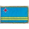 Aruba Flag Frg w/pole hem, 3x5', Nylon