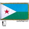 Djibouti Flag Frg w/pole hem, 3x5', Nylon