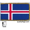 Iceland Flag Frg w/pole hem, 3x5', Nylon