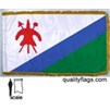 Lesotho Flag Frg w/pole hem, 3x5', Nylon