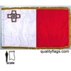 Malta Flag Frg w/pole hem, 3x5', Nylon