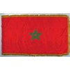 Morocco Flag Frg w/pole hem, 4x6', Nylon