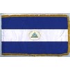 Nicaragua Flag w/Seal Frg w/pole hem, 4x6', Nyl