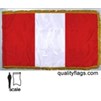 Peru Flag Frg w/pole hem, 3x5', Nylon