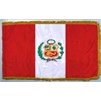 Peru Flag w/Seal Frg w/pole hem, 4x6', Nylon