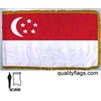 Singapore Flag Frg w/pole hem, 3x5', Nylon
