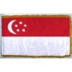 Singapore Flag Frg w/pole hem, 4x6', Nylon