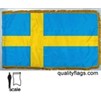 Sweden Flag Frg w/pole hem, 3x5', Nylon