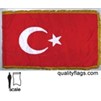 Turkey Flag Frg w/pole hem, 3x5', Nylon