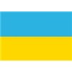 Ukraine Flag w/pole hem, 4x6', Nylon