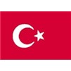 Turkey Flag w/pole hem, 4x6', Nylon