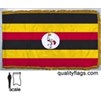 Uganda Flag Frg w/pole hem, 3x5', Nylon