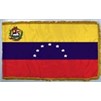 Venezuela Flag w/Seal Frg w/pole hem, 4x6', Nyl