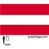 Austria Flag w/pole hem, 2x3', Nylon