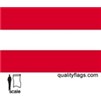 Austria Flag w/pole hem, 3x5', Nylon
