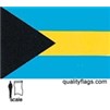 Bahamas Flag w/pole hem, 3x5', Nylon