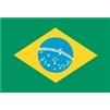 Brazil Flag w/pole hem, 4x6', Nylon