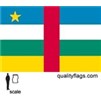 Central African Rep. Flag w/pole hem, 2x3', Nyl