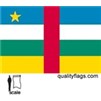 Central African Rep. Flag w/pole hem, 3x5', Nyl