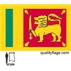 Sri Lanka Flag w/pole hem, 3x5', Nylon