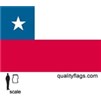 Chile Flag w/pole hem, 2x3', Nylon