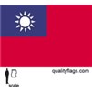 Taiwan Flag w/pole hem, 2x3', Nylon
