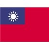 Taiwan Flag w/pole hem, 4x6', Nylon