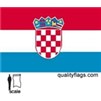 Croatia Flag w/pole hem, 3x5', Nylon