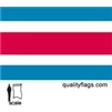 Costa Rica Flag w/pole hem, 3x5', Nylon