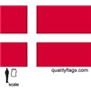 Denmark Flag w/pole hem, 2x3', Nylon