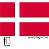 Denmark Flag w/pole hem, 3x5', Nylon