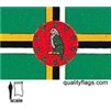 Dominica Flag w/pole hem, 3x5', Nylon