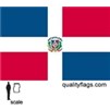 Dom Rep Flag w/Seal w/pole hem, 2x3', Nylon