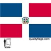 Dom Rep Flag w/Seal w/pole hem, 3x5', Nylon