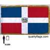 Dom Rep Flag w/Seal Frg w/pole hem, 2x3', Nylon