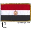 Egypt Flag Frg w/pole hem, 2x3', Nylon