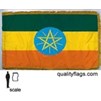 Ethiopia Flag Frg w/pole hem, 2x3', Nylon