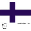 Finland Flag w/pole hem, 3x5', Nylon