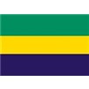 Gabon Flag w/pole hem, 4x6', Nylon