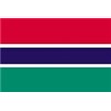 Gambia Flag w/pole hem, 4x6', Nylon
