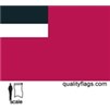 Georgia Republic Flag w/pole hem, 3x5', Nyl