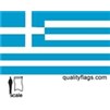 Greece Flag w/pole hem, 3x5', Nylon
