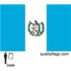 Guatemala Flag w/Seal w/pole hem, 2x3', Nylon